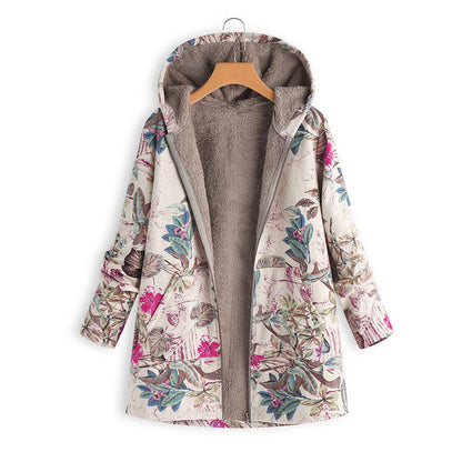 Gemusterte Vintage-Jacke Retro-Style