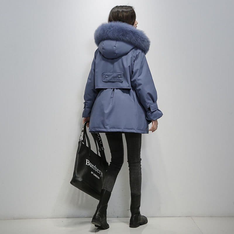 Winterparka Damen Warm Pelz Jacke - IdealeKleiden