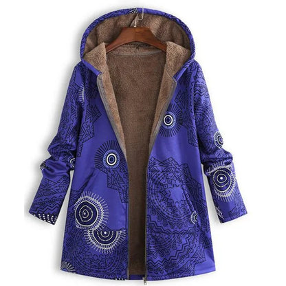 Dicke Kaschmirjacke Mit Bedruckung