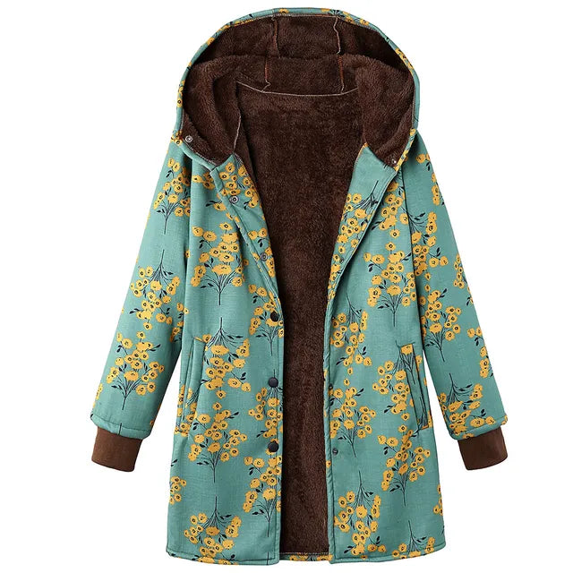 Dicke Kaschmirjacke Mit Bedruckung