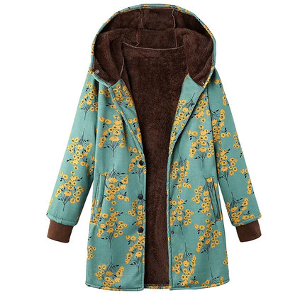 Dicke Kaschmirjacke Mit Bedruckung