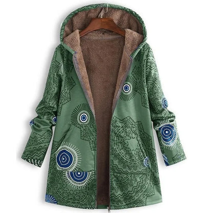 Dicke Kaschmirjacke Mit Bedruckung
