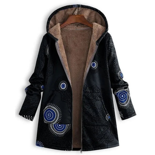 Dicke Kaschmirjacke Mit Bedruckung