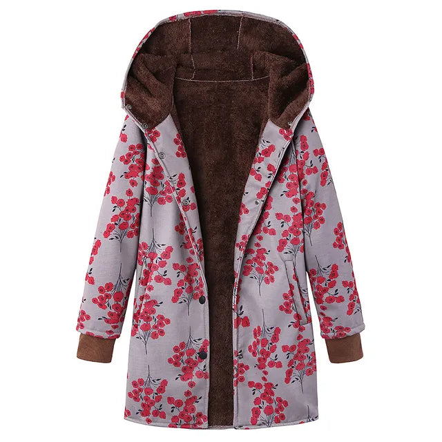 Dicke Kaschmirjacke Mit Bedruckung