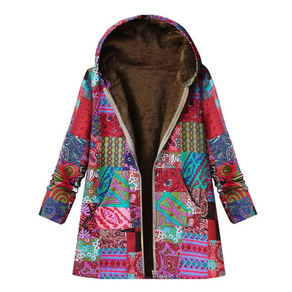 Dicke Kaschmirjacke Mit Bedruckung