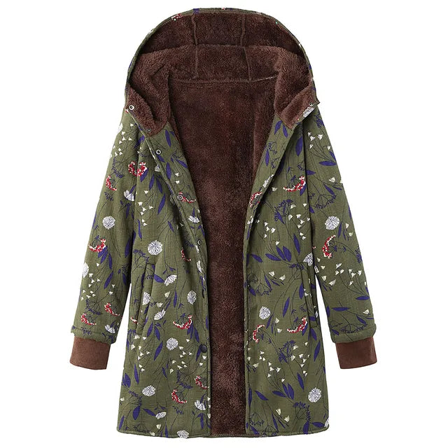 Dicke Kaschmirjacke Mit Bedruckung