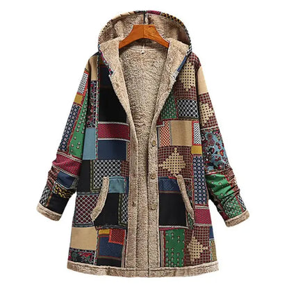 Dicke Kaschmirjacke Mit Bedruckung