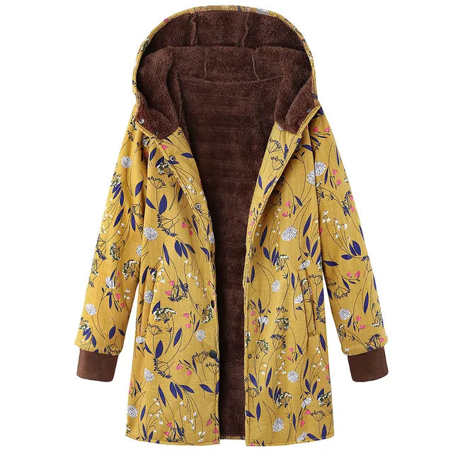 Dicke Kaschmirjacke Mit Bedruckung