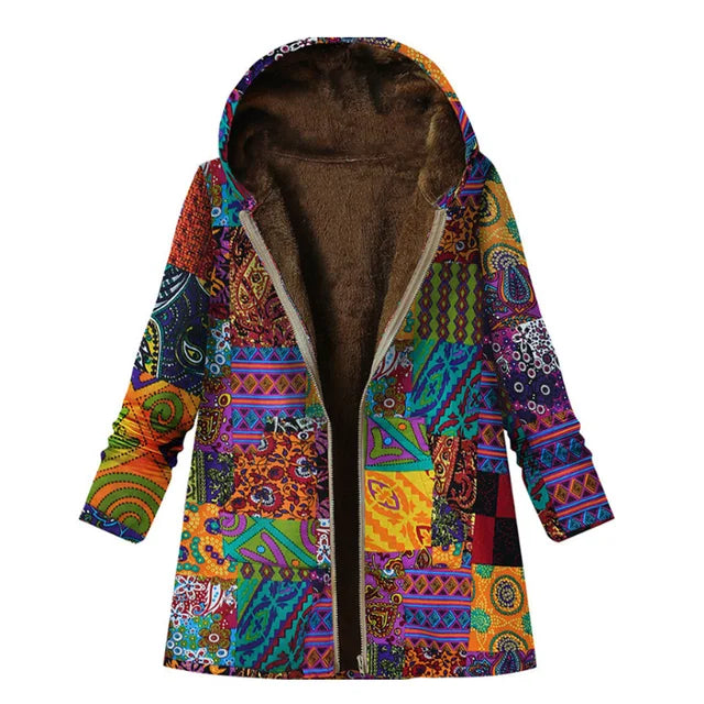 Dicke Kaschmirjacke Mit Bedruckung