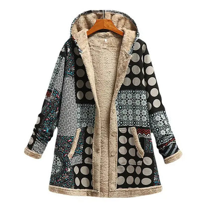 Dicke Kaschmirjacke Mit Bedruckung