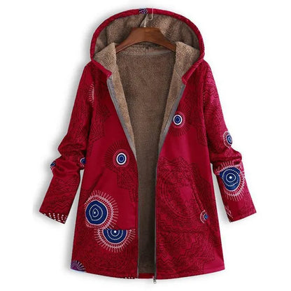 Dicke Kaschmirjacke Mit Bedruckung