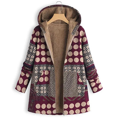 Dicke Kaschmirjacke Mit Bedruckung