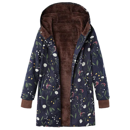 Dicke Kaschmirjacke Mit Bedruckung