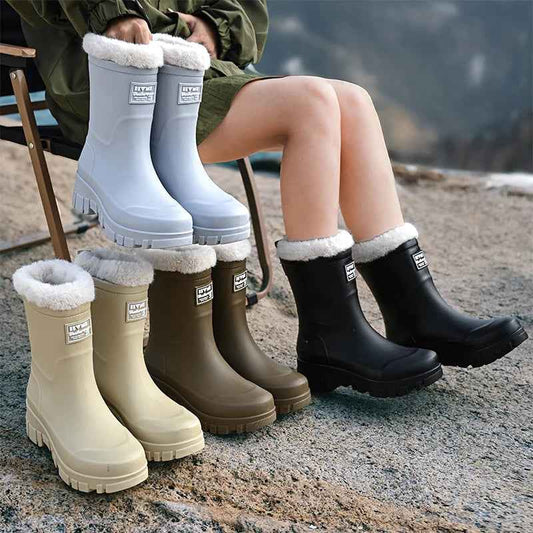 Wasserfeste Stiefel Damen | Thermisch Gefütterte Knöchelstiefel - IdealeKleiden