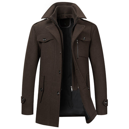 Herren Winterjacke Wolle Reißverschluss