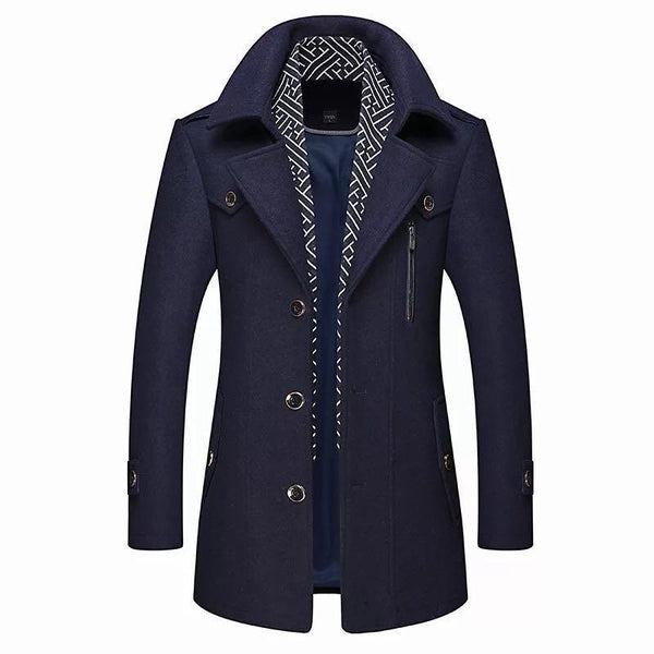 Herren Wintermantel Elegant Klassisch Woll