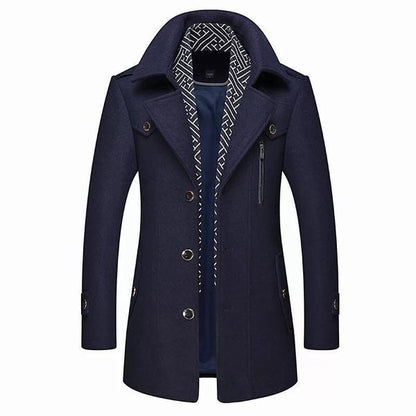 Herren Wintermantel Elegant Klassisch Woll