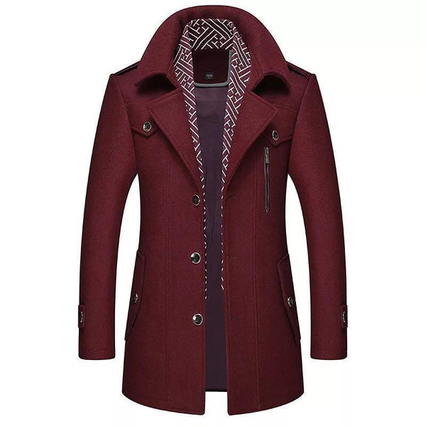 Herren Wintermantel Elegant Klassisch Woll