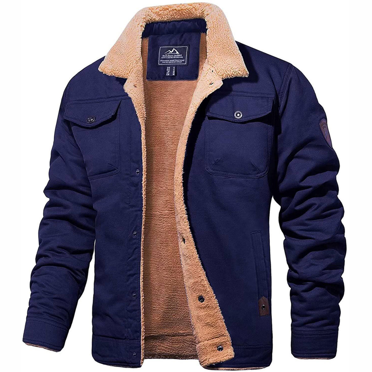 Winter-Bomberjacke Herren Sherpa Futter