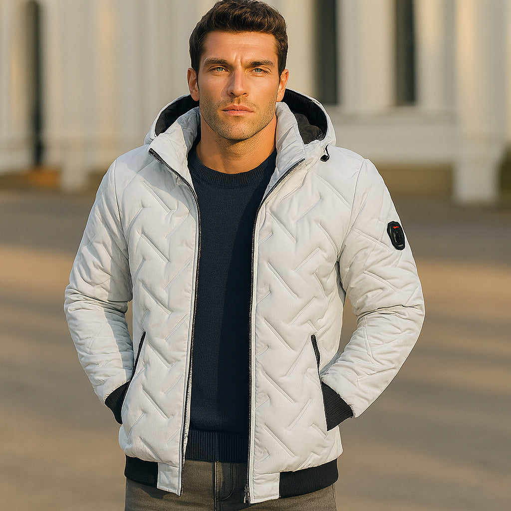 Herren Winterjacke Warm Daunen Reißverschluss - IdealeKleiden