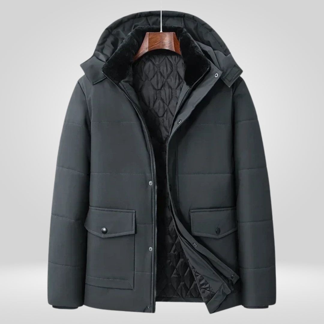 Herren Winterparka Warm Isoliert Kapuze