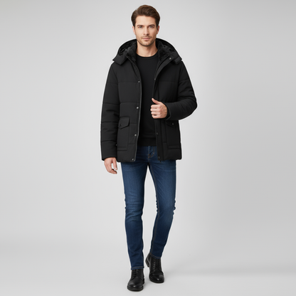 Herren Winterparka Warm Isoliert Kapuze - IdealeKleiden