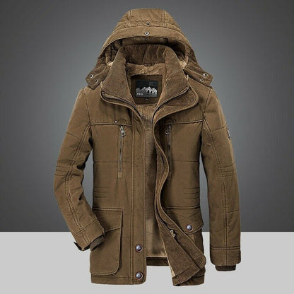 Herren Winterparka Gefüttert Mit Kapuze