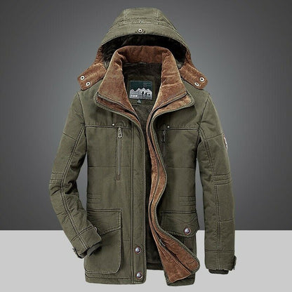 Herren Winterparka Gefüttert Mit Kapuze