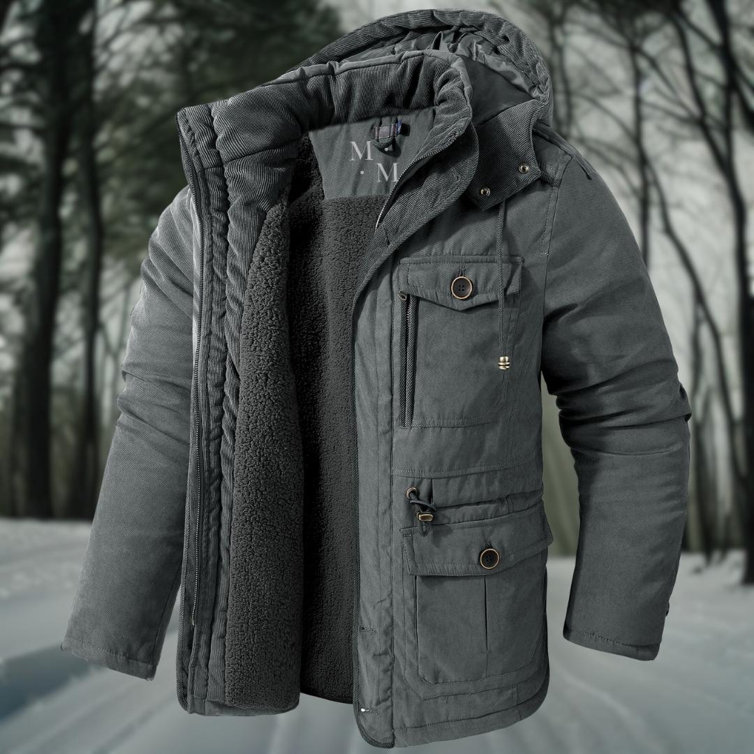 Herren Winterjacke Daunen Kapuze Warm