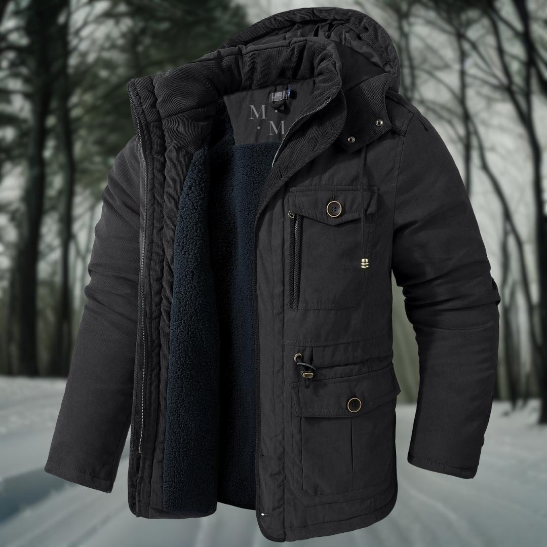 Herren Winterjacke Daunen Kapuze Warm