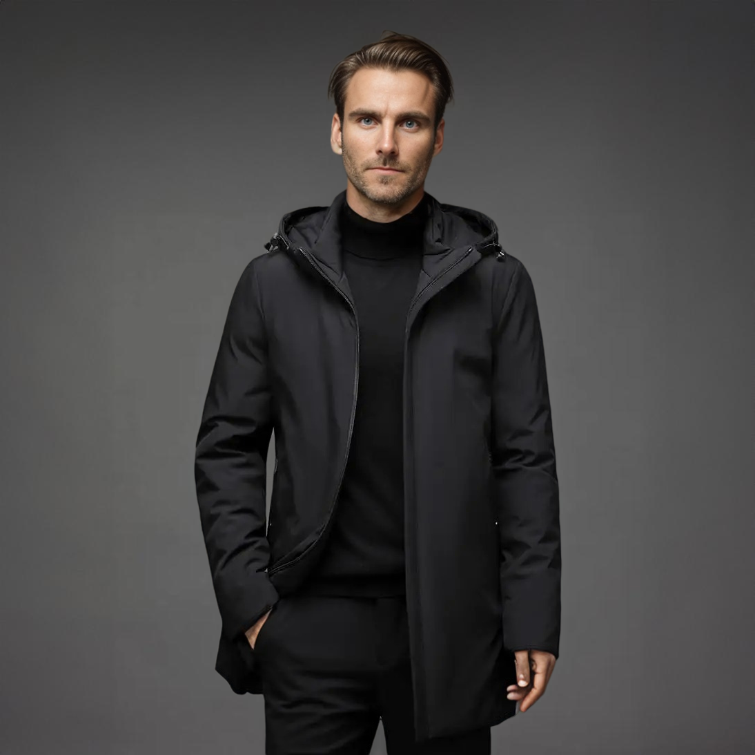 Herren Winterjacke Warm Isoliert Kapuze