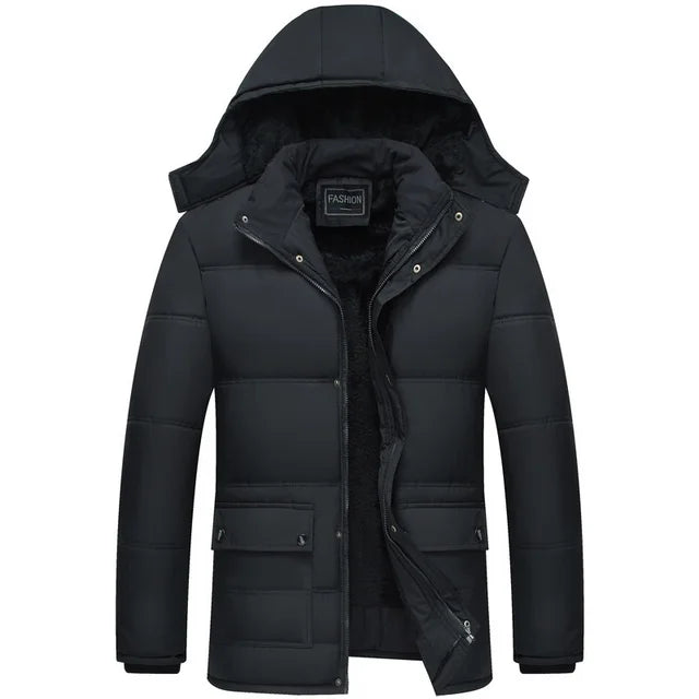 Herren Winterjacke Stylish Schwarz David - IdealeKleiden