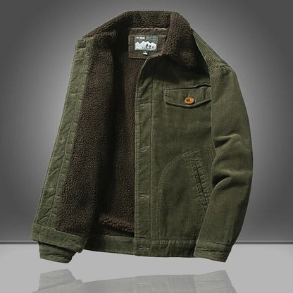 Herren Cordjacke Warm Fleece Innenfutter