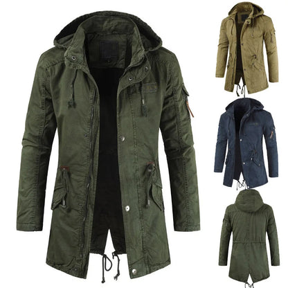Herren Parka Fleece - Warme Windjacke Bequem - IdealeKleiden