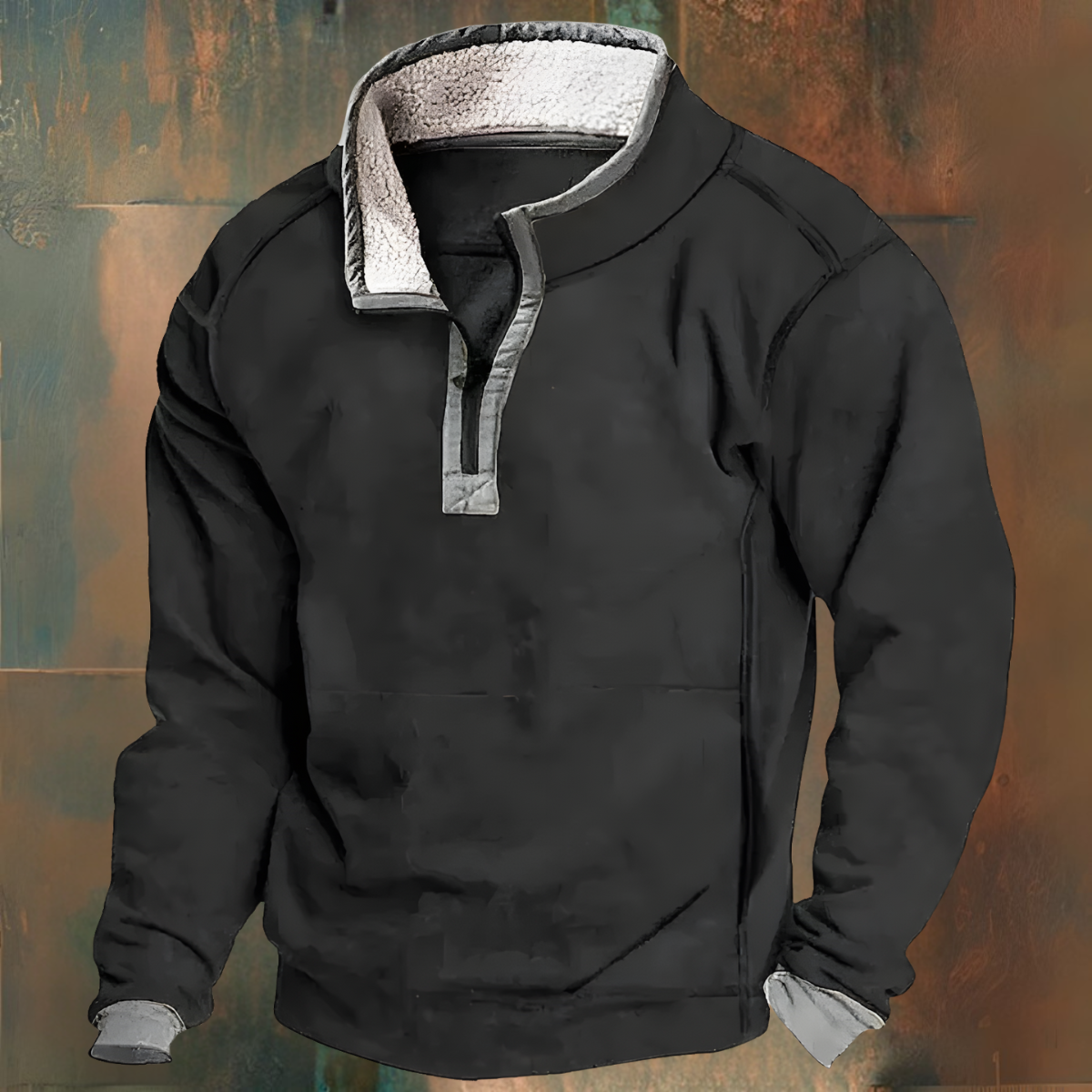 Herren Winterpullover Fleece Innenausstattung