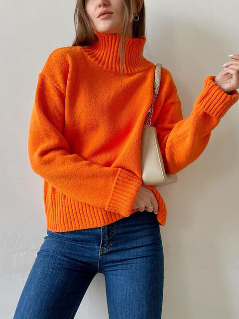 Bequemer Rollkragen Pullover Gemütlich
