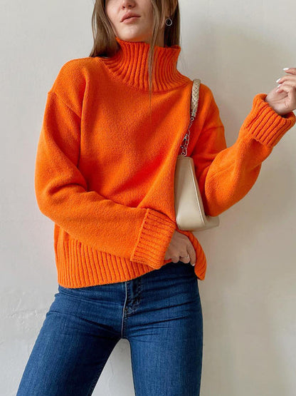 Bequemer Rollkragen Pullover Gemütlich