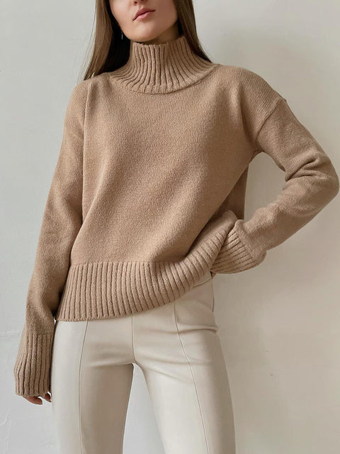 Bequemer Rollkragen Pullover Gemütlich