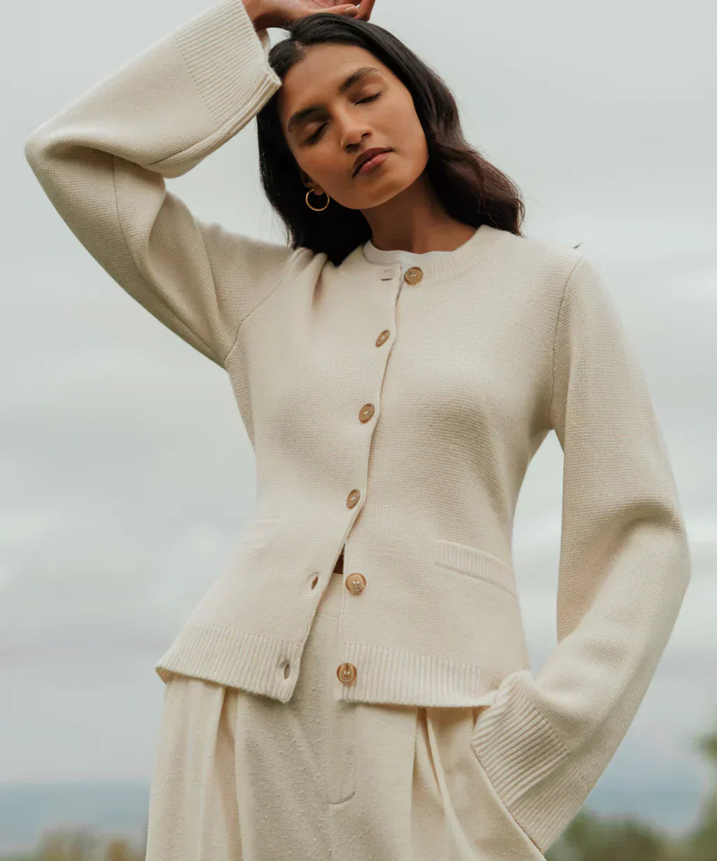 Damen Wollweste Elegantes Design Knöpfe