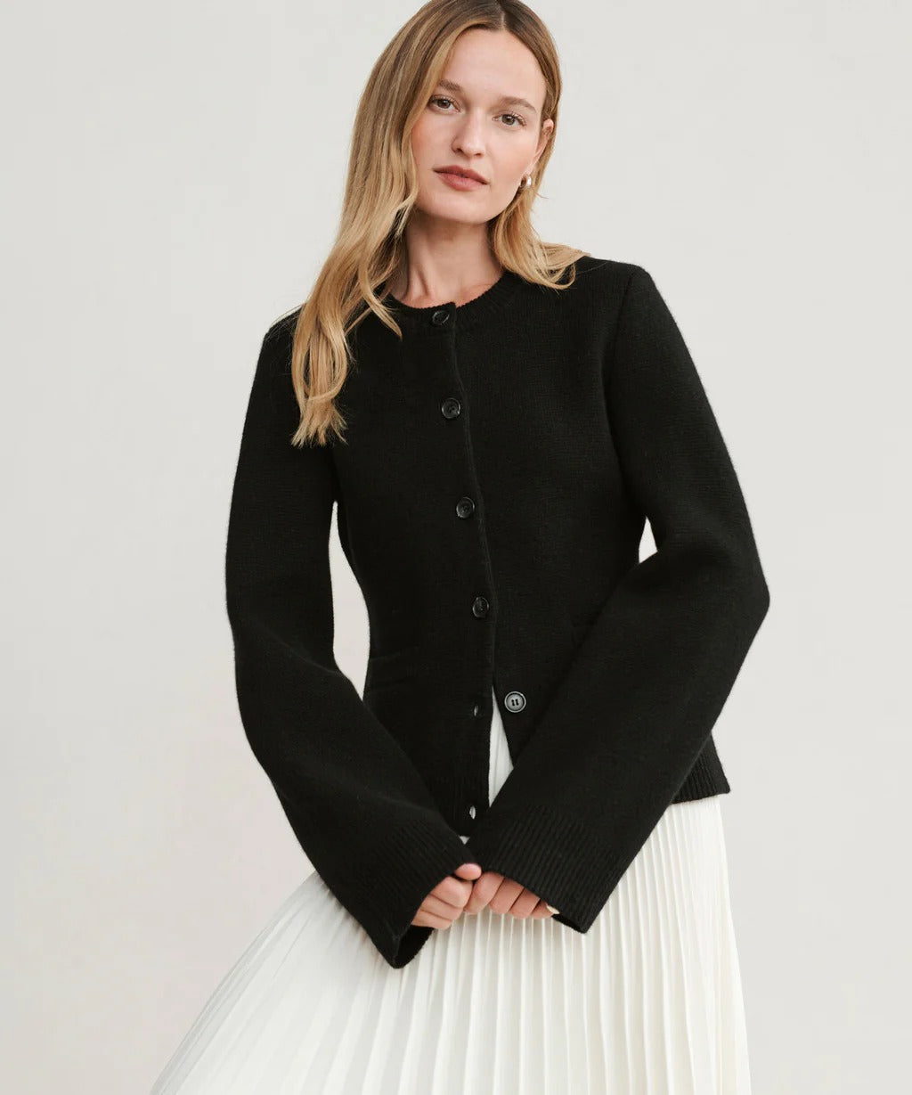 Damen Wollweste Elegantes Design Knöpfe