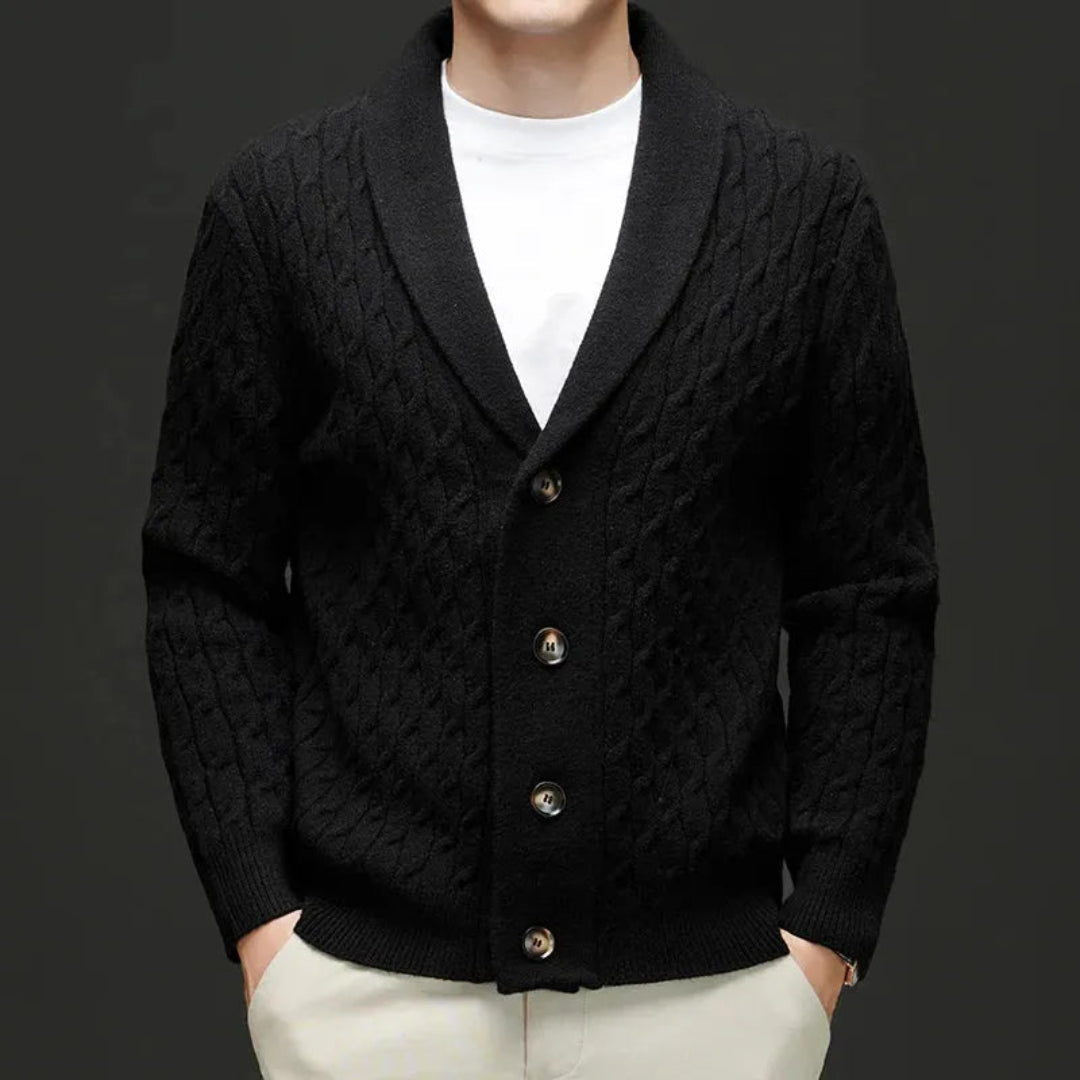 Stylisher Cardigan mit Schalkragen und Knöpfen