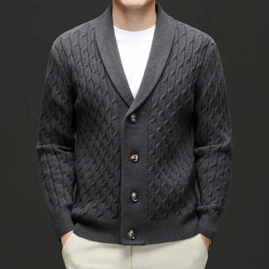 Stylisher Cardigan mit Schalkragen und Knöpfen
