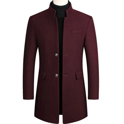 Herren Trenchcoat Elegent Klassisch Einreihig