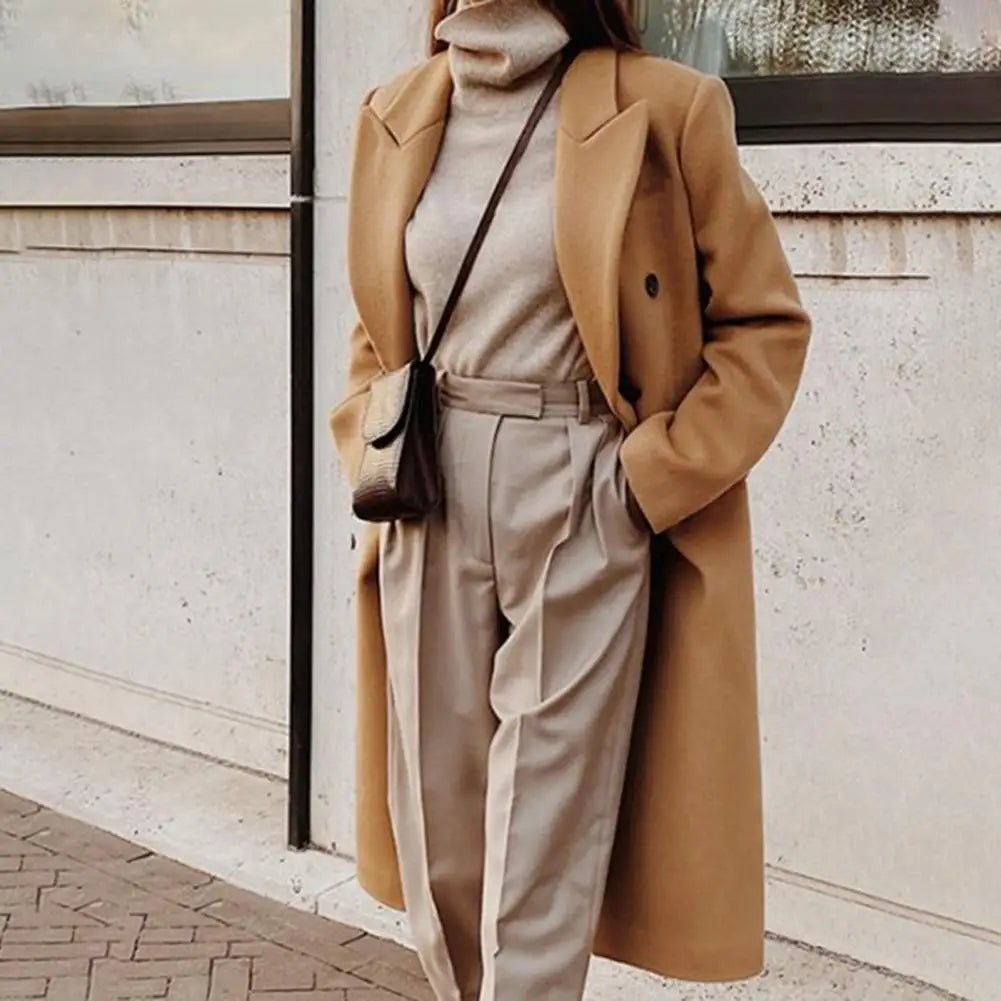Damen Wintermantel Doppelfeldjacke Lang