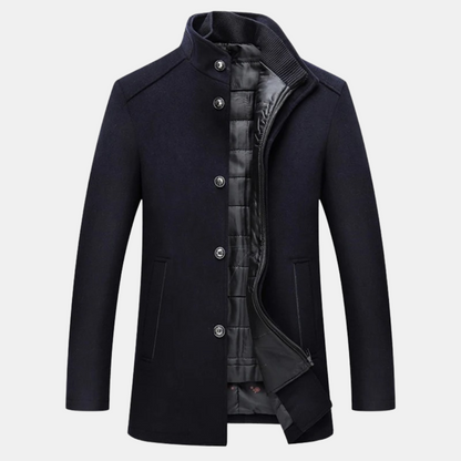 Warme Winterjacke Stehkragen Reißverschluss
