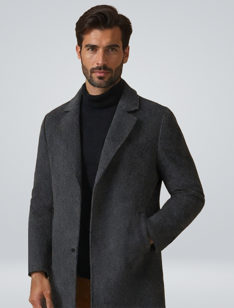 Herren Wintermantel Elegant Einreiher - IdealeKleiden