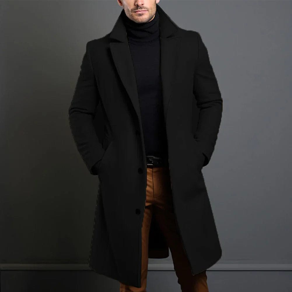 Herren Wintermantel Elegant Einreiher