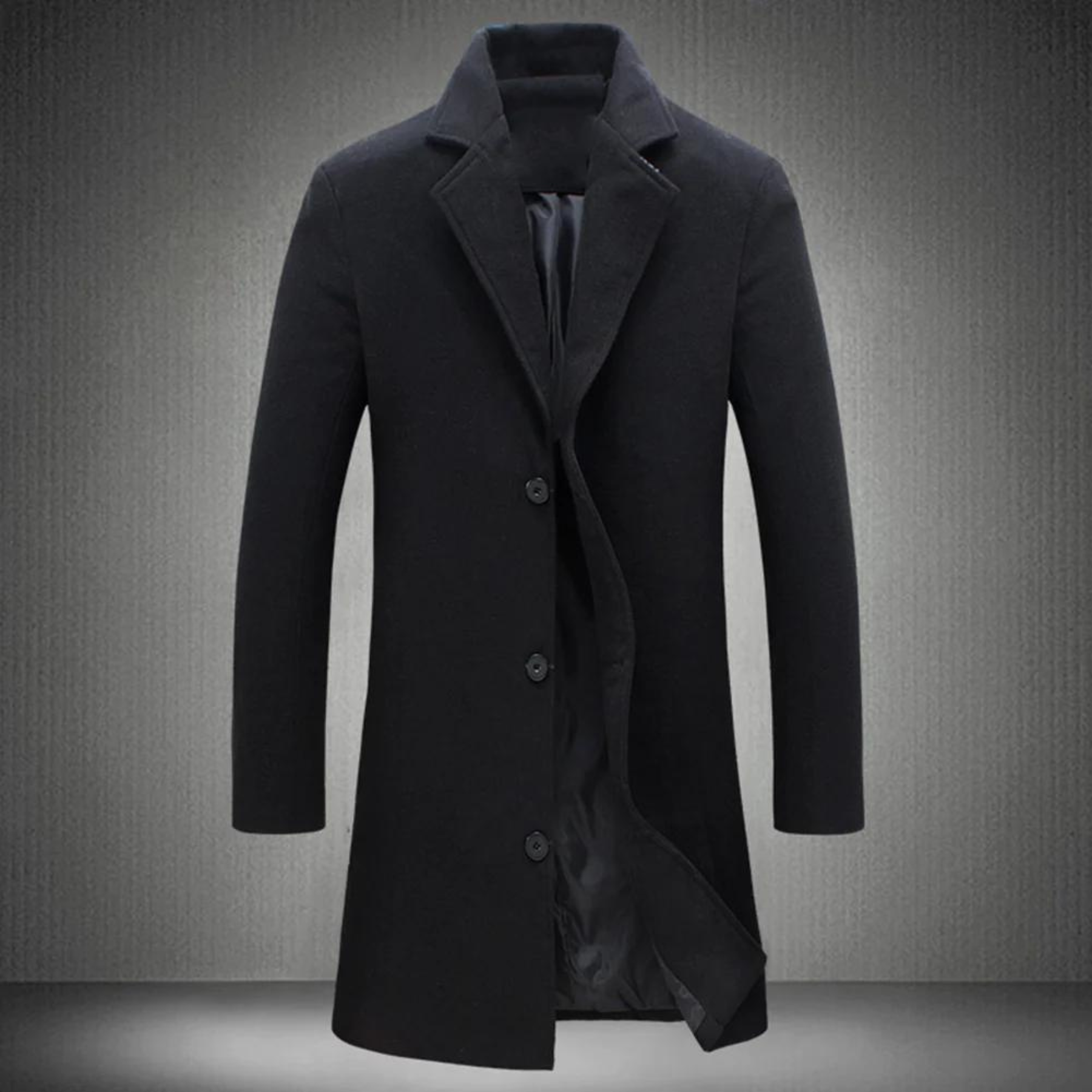 Herren Wollmantel Mittellang Elegant Winter - IdealeKleiden