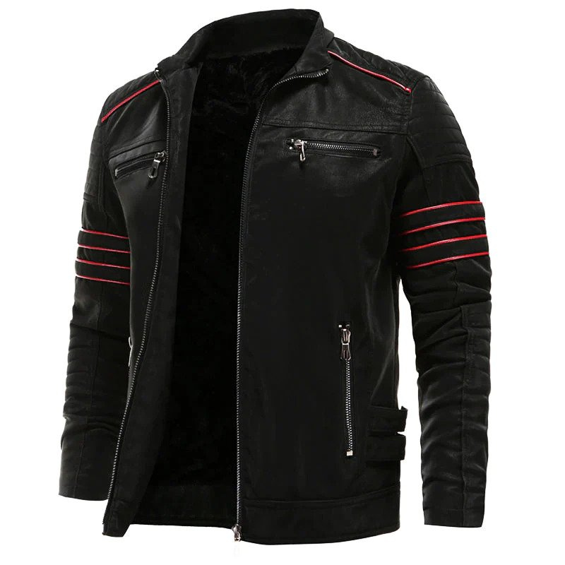 Lederjacke Biker Stil - IdealeKleiden