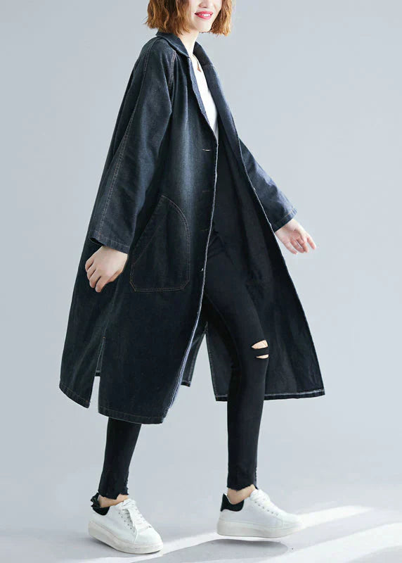 Moderner Denim Mantel Damen - IdealeKleiden